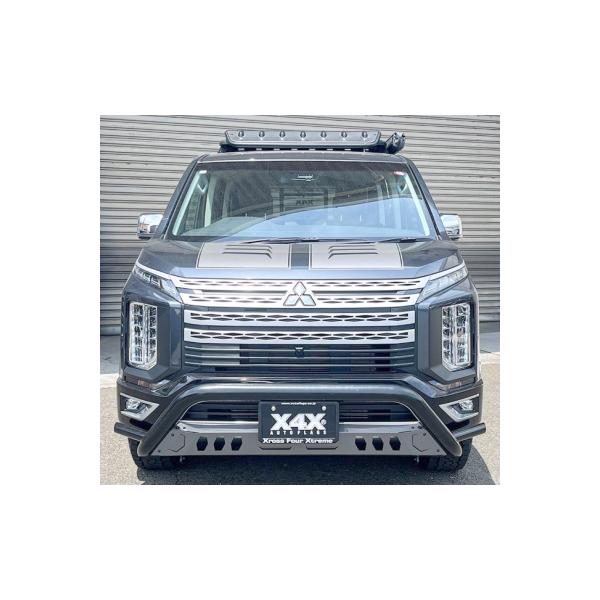 デリカ D:5 2019/2〜用 GOQBUTO-R 3 スキッドプレート：メタルグレー