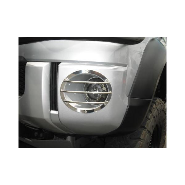 ロードハウス デリカ D5 前期 KADDIS フォグランプガード ステンレス