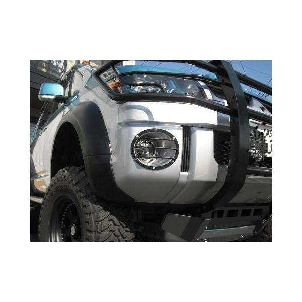 ロードハウス デリカ D5 前期 KADDIS フォグランプガード ブラック