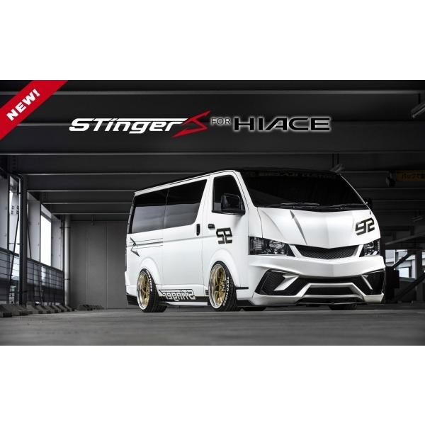 SADカスタム ハイエース 200系 4型 標準ボディ STINGER J エアロ3点