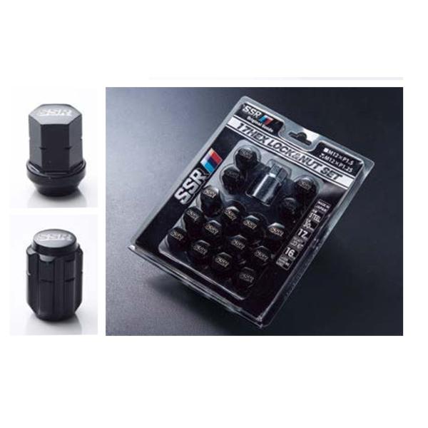 タナベ SSR(エスエスアール) 17HEX ロック&ナットセット (5H用) M12×P1.5 ブラック SSTL1505H