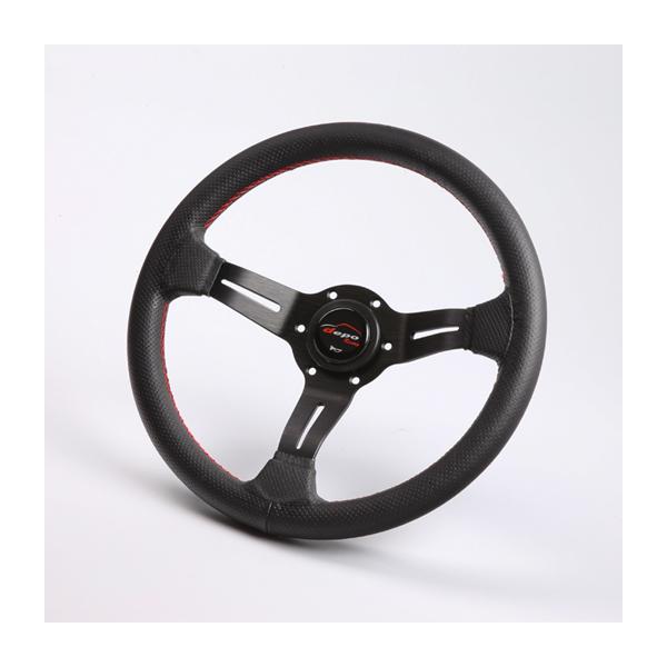 ディーアールジェイ 33Ф ディープコーンステアリング 50mm 本革製