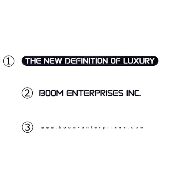 ブーム ステッカー (小) (1)THE NEW DEFINITION OF LUXURY