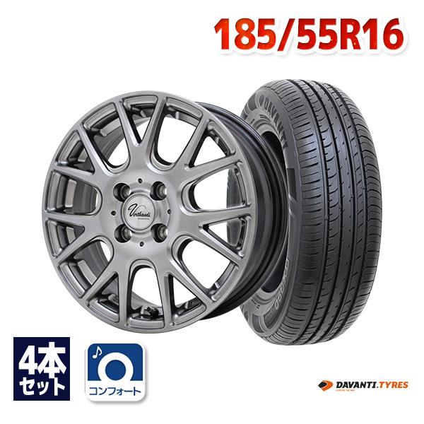DAVANTI 185/55R16 サマータイヤ ホイールセット DX390 送料無料 4本 