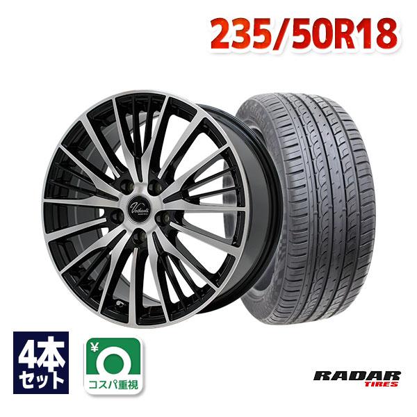 235/50R18 サマータイヤ ホイールセット Radar Dimax R8+ 送料無料 4本  