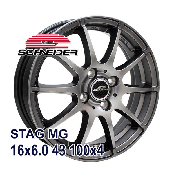 【4枚セット】 SCHNEIDER STAG 16x6.0 +43 100x4 MG