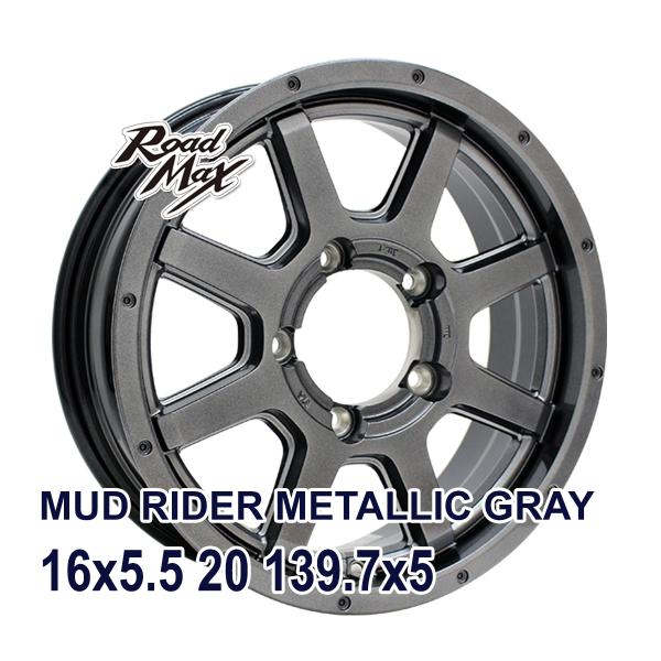 4枚セット】 ROADMAX MUD RIDER 16x5.5 22 139.7x5 METALLIC