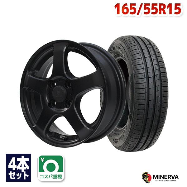 タイヤ・ホイール 165/55R15 MINERVA RADIAL 209 MINERVA（ミネルバ） 165/55R15 サマータイヤ ホイールセット MINERVA