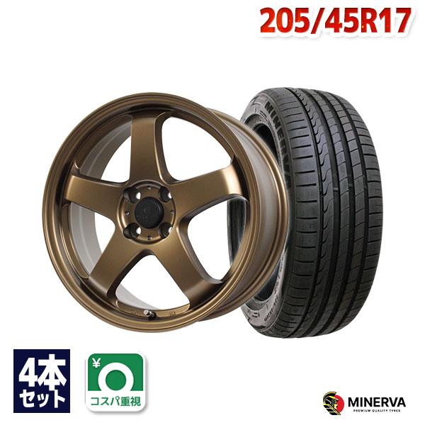 MINERVA（ミネルバ） 205/45R17 サマータイヤ ホイールセット MINERVA 