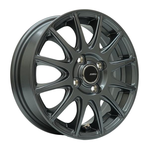 【新品】EMBELY S12 GM 15インチ　ホイール 4本セット 4枚セット】 EMBELY S12 14x5.5 42 100x4 GM : AUTOWAY(オートウェイ