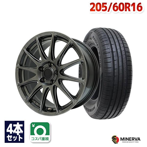 MINERVA（ミネルバ） 205/60R16 サマータイヤ ホイールセット F209 