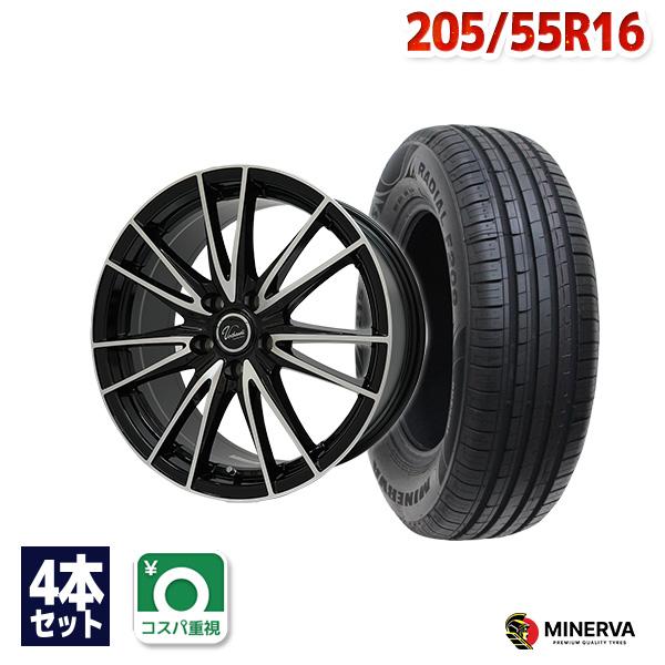 MINERVA 205/55R16 新品4本セット F209 MINERVA（ミネルバ） 205/55R16 サマータイヤ ホイールセット F209
