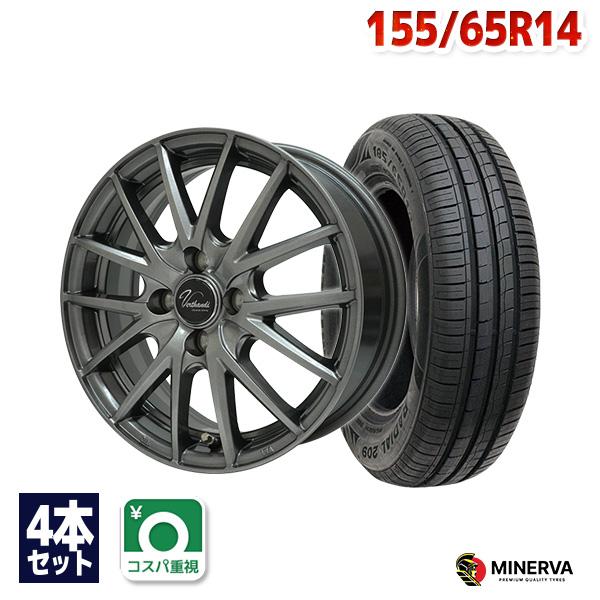 155/65R14 サマータイヤ ホイールセット MINERVA ミネルバ 209 送料無料 4本セット