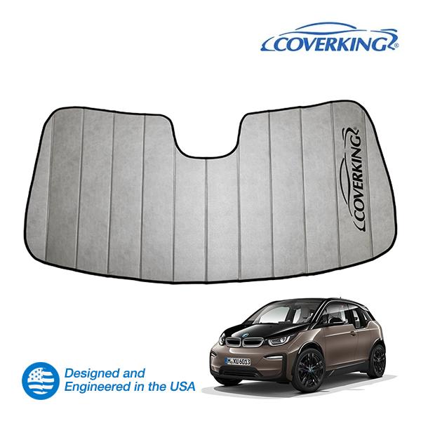 CoverKing 正規品 専用設計 サンシェード 吸盤不要 折りたたみ式 グレー 収納袋付き BMW i3 i3s I01 カバーキング