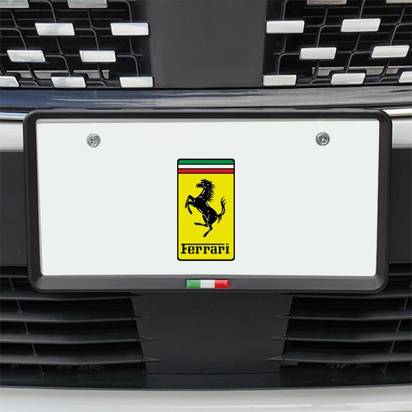 イタリア国旗 ナンバープレートフレーム ナンバーフレーム 前後セット