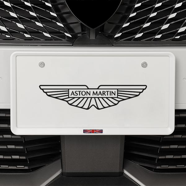 イギリス国旗 ナンバープレートフレーム 前後セット マットホワイト アストンマーティン DBX DB11 DBSスーパーレッジェーラ 他 新基準対応　
