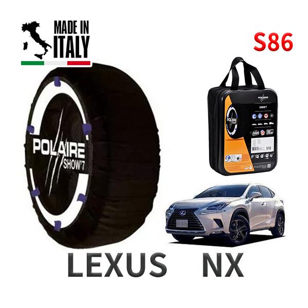 ポレール ショー7 スノーソックス S86 イタリア製 スノーチェーン レクサス NX / AGZ10 タイヤサイズ： 225/60R18 18インチ用