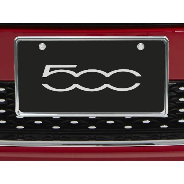 フィアット 純正 クロームナンバープレート fiat 500 500c 51028532