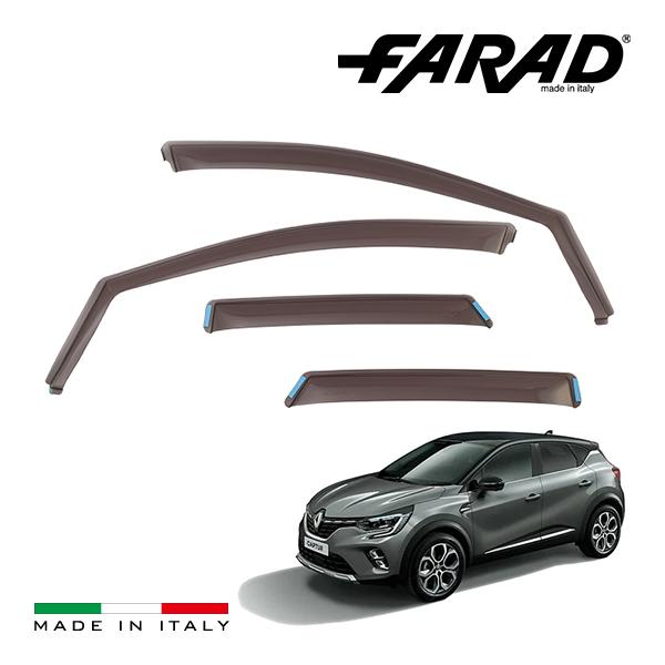 FARAD 正規品 ルノー キャプチャー HJ型 ドアバイザー サイドバイザー ウインドウバイザー フロント リア 左右 4点セット