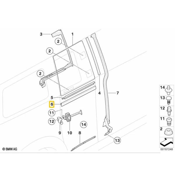 BMW ミニ 純正 MINI クラブマン R55 クラブドア メッキ サイドモール 51132754060