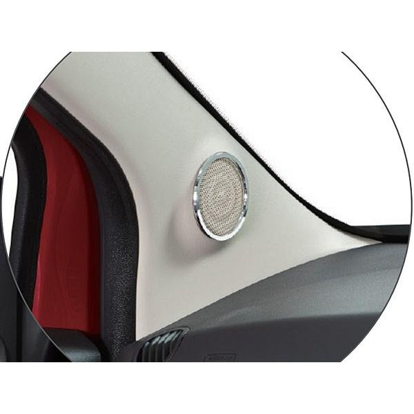 フィアット500 スピーカーリング　ドアスピーカーリング FIAT フィアット 純正 クロームスピーカーリングセット 500 500C
