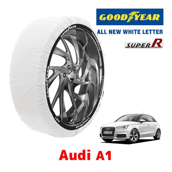 GOODYEAR 正規品 スノーソックス 布製 タイヤチェーン SUPER R / Mサイズ AUDI アウディ A1 / DBA-8XCHZ タイヤ： 185