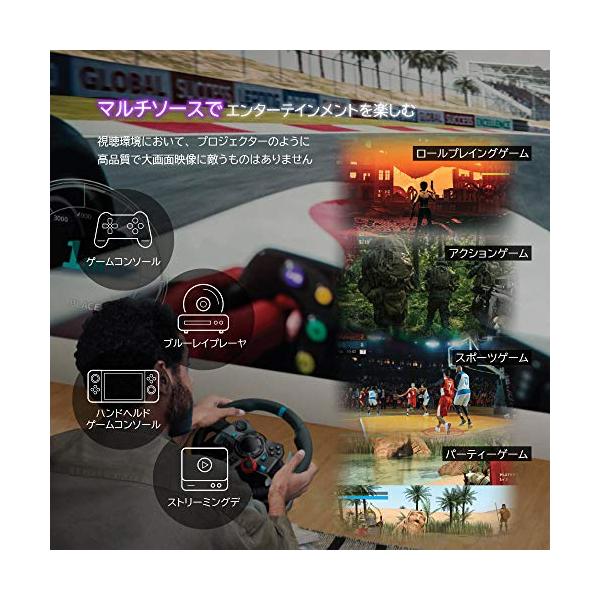 Dlpプロジェクターth585 低遅延 ゲーミング Hdmi 高速 ゲームモード Fhd スポーツ ゲーム プロジェクター本体 応答速度16ms 3d対応 スピーカー10w Benq Fhd 3500lm 応答速度16ms 11 Auxiliary Shop