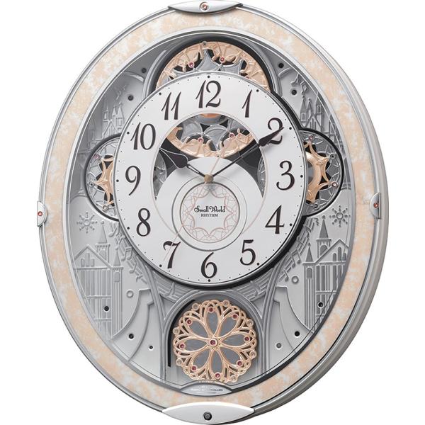 「商品情報」毎正時になると曲が流れて「からくり」パフォーマンスをします。クラシック12曲、ミックスジャンル30曲、クリスマスソング6曲入り。「主な仕様」サイズ:45.7×37.9×8.5cm使用電源：アルカリ単一形x2本(別売)秒針：連続秒...