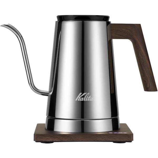 カリタ Kalita 600ml シルバー KEDP-600 JP 電気ケトル 細口ノズル ドリップポット コーヒーポット
