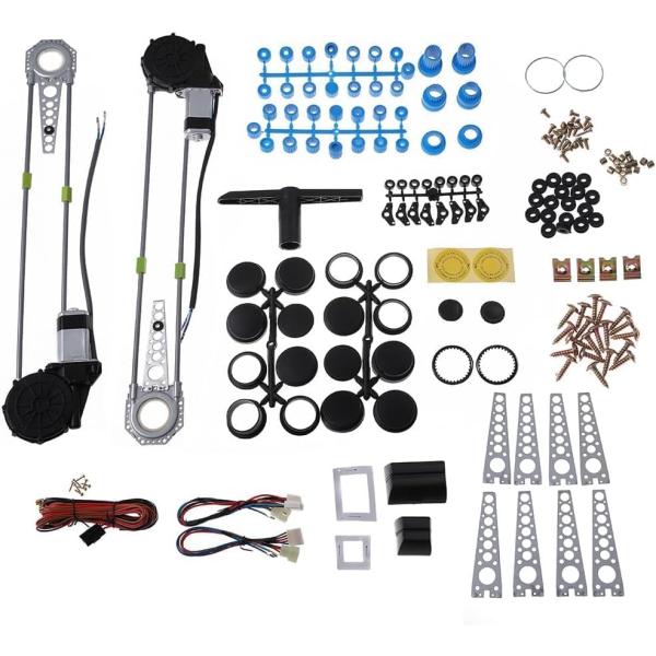 12V 2ドア ワイヤー 後付 パワーウィンドウ キット 汎用 ハイゼット