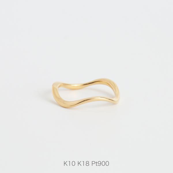 ☆K10　ゴールド　ウェーブリング　#7 K10 ゴールド ウェーブリング #7 アクセサリー
