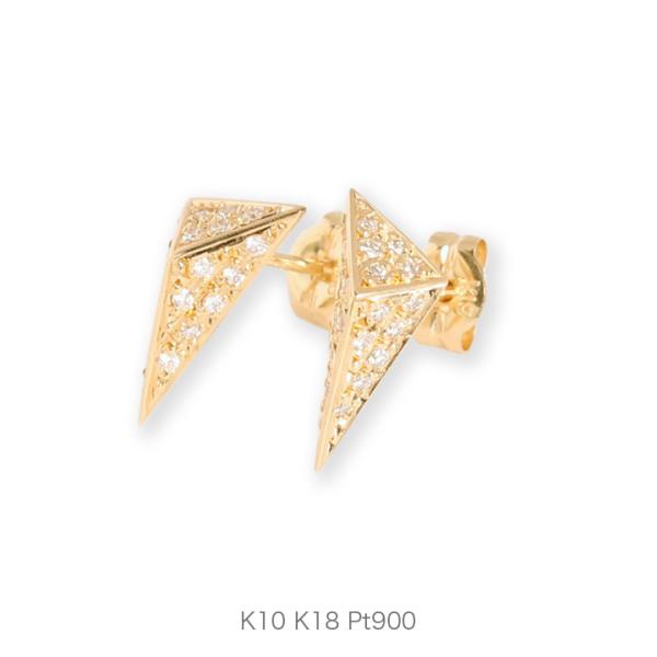 Avaron ダイヤモンド スタッズ ピアス レディース K10 K18 Pt900 Avaron ダイヤモンド スタッズ ピアス レディース K10 K18 Pt900