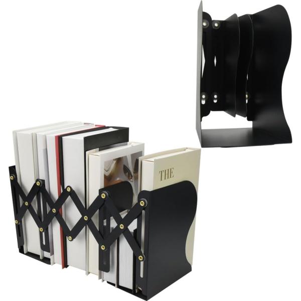 本の冊数や厚みに応じてアコーディオンのように幅を伸縮できるブックエンドです。本体の内側には予め仕切りが2つ完備されているので、少ない冊数でも本が倒れないよう支えられます。本を平積みしていると、読みたい物が取り出しにくい上にちょっとした揺れで...
