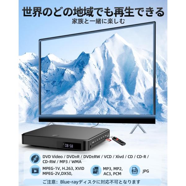 ミニ DVDプレーヤー 携帯式 DVDプレーヤー リージョンフリー C