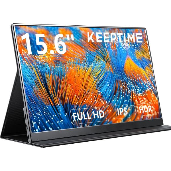 モバイルモニター 15.6インチ ポータブルモニター IPS液晶パネル 非光沢画面 薄型 軽量 マグネット保護カバー付き モバイルディスプレイ APC-021 爆買