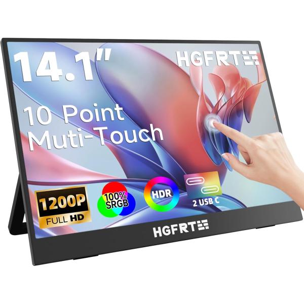 モバイルモニター 14インチ タッチパネル モバイルディスプレイ 自立