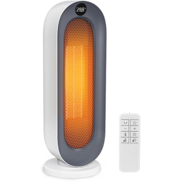 他サイト： セラミックヒーター 暖房器具 省エネ セラミックファンヒーター 切り忘れ防止 首振り 3段階温度切替 800W/1200W 二重過熱保護 転倒OFF 電気ヒーター AWN-04 爆買の商品画像