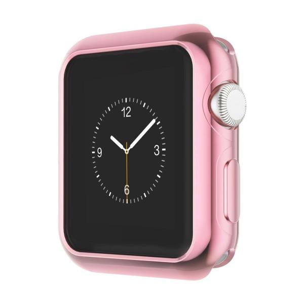 アップルウォッチ2 保護カバー 38mm 42mm Pink Apple Watch Series 2専用ケース メッキ加工 弧状設計 脱着簡単耐衝撃 SAC-030b 爆買