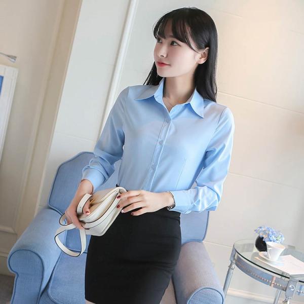 ワイシャツ レディース 長袖 ブラウス 白シャツ オフィス スーツ ホワイト カッターシャツ フォーマル ビジネス 通勤 通学 Ol フェミニン エレ Buyee Buyee Japanese Proxy Service Buy From Japan Bot Online