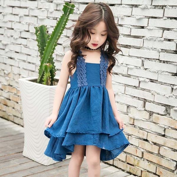 送料無料お洒落でスイートなキャミソールワンピース キッズノースリーブワンピース アシンメトリーワンピース 女の子 スクエアネック レース肩紐 シンプル Buyee 日本代购平台 产品购物网站大全 Buyee一站式代购 Bot Online