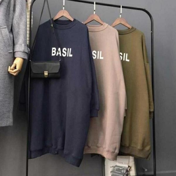 長袖 ロング丈トレーナー 裏起毛 レディース 秋 冬 春 黒 緑 ワンピース トップス カットソー パーカー スウェット ゆったり Buyee Servis Zakupok Tretim Licom Buyee Pokupajte Iz Yaponii