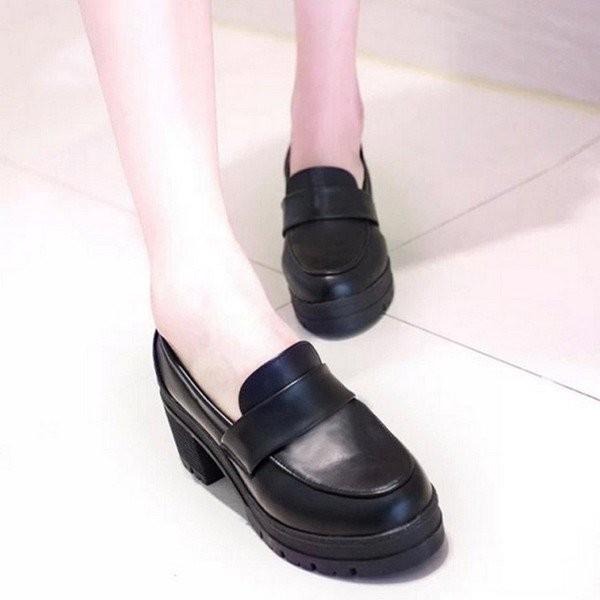 ちょい厚底 ちょいおでこ ローファー 厚底 スクール ローファー スクールシューズ 通学靴 かわいい 可愛い 高校生 女子 コスプレ ヒール 学生靴 Buyee Buyee 日本の通販商品 オークションの代理入札 代理購入