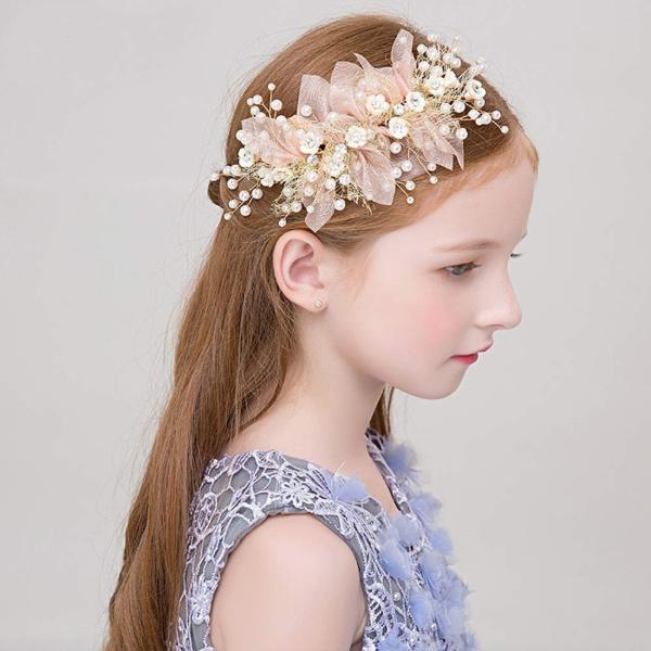 小花モチーフ ヘアアクセサリー 子供髪飾り カチューシャ ヘアクリップ