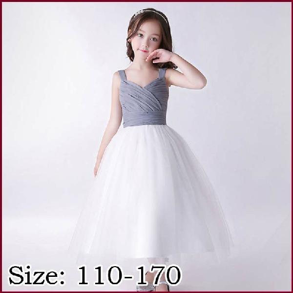 子供ドレス ピアノ発表会 子供 ドレス 女の子用ロングドレス クリスマス プレゼント 結婚式 子供服 子供ドレス ジュニア ドレス グレー ホワイト Mq9727 Clover Fashion 通販 Yahoo ショッピング