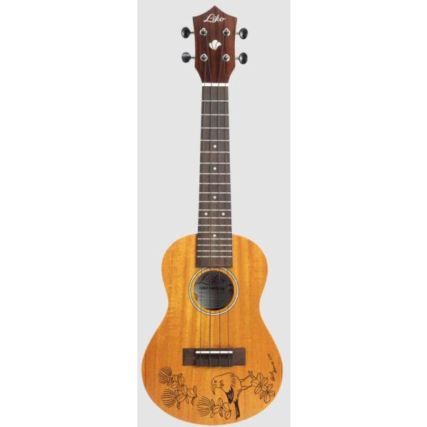 LIKO Ukulele Bird バード LKC-26B レーザー彫刻 リコ コンサート ウクレレ
