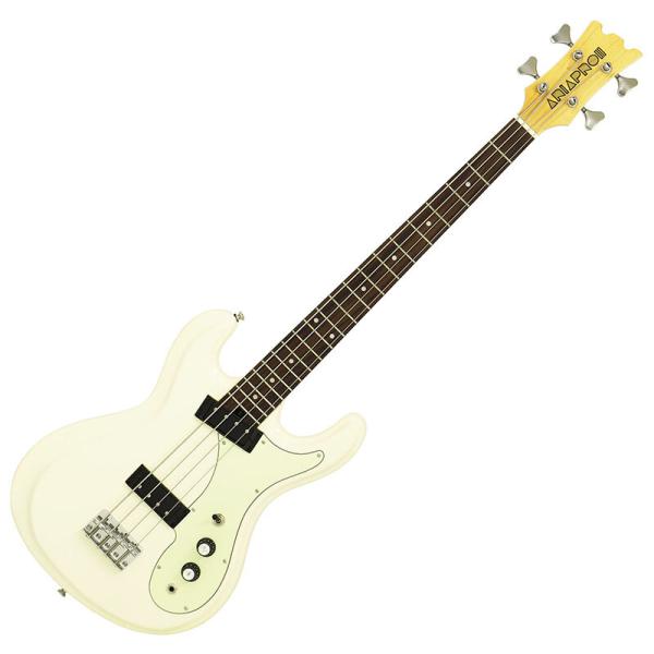 Aria Pro2 DMB-206 VW Vintage White アリア ビンテージ ホワイト エレキベース 780mm ショートスケール アウトレット