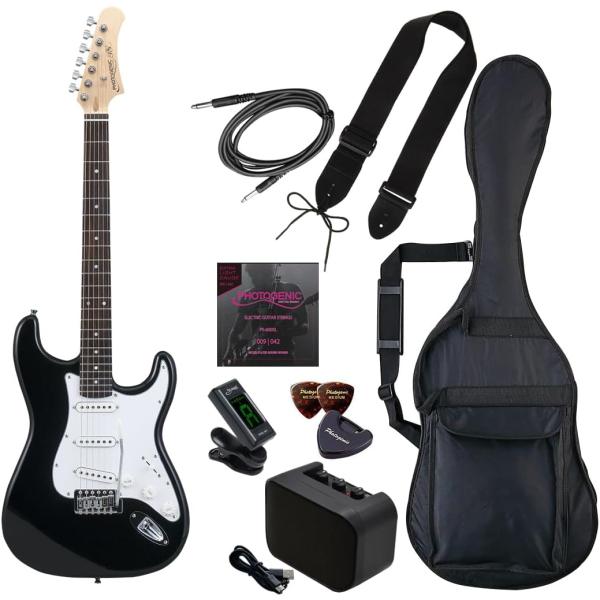 未使用品◎PhotoGenic ストラトキャスター ST-180 ブラック Photogenic エレキギター 初心者 PhotoGenic ST-180/BK 入門ライト