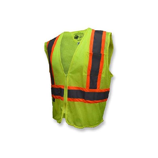 Radians SV225-2ZGM-M Polyester Mesh Economy Class-2 Fire Retardant Vest with Two Tone Trim, Medium, Green by Radians