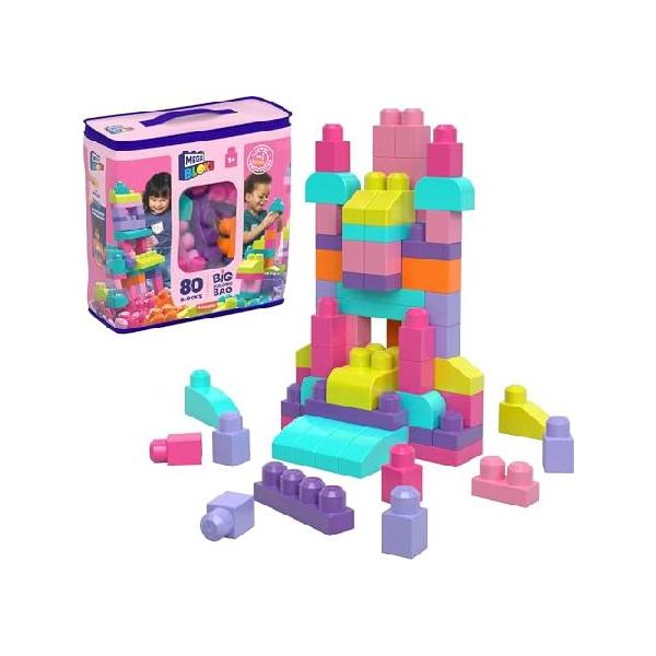 フィッシャープライス 1才からのメガブロック 80個バック ピンク DCH62 [並行輸入品]