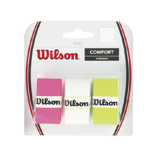 Wilson Pro overgrip-comfort 3pk-assorted-white /グリーン/ピンク
